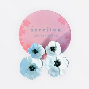 Serefina White Floral Dangle Earrings